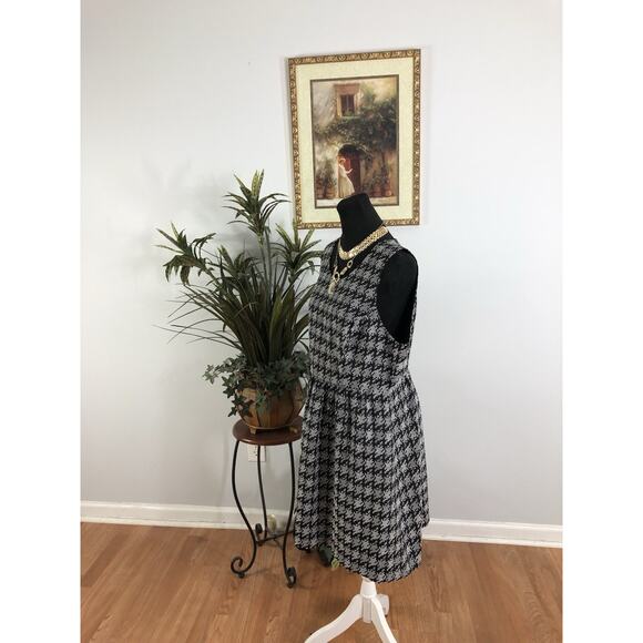 Crown & Ivy Woman Dress 14 Sleeveless Boho Fairy Core Dark Academia Pleated Zip - Picture 5 of 9